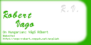 robert vago business card